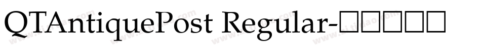 QTAntiquePost Regular字体转换